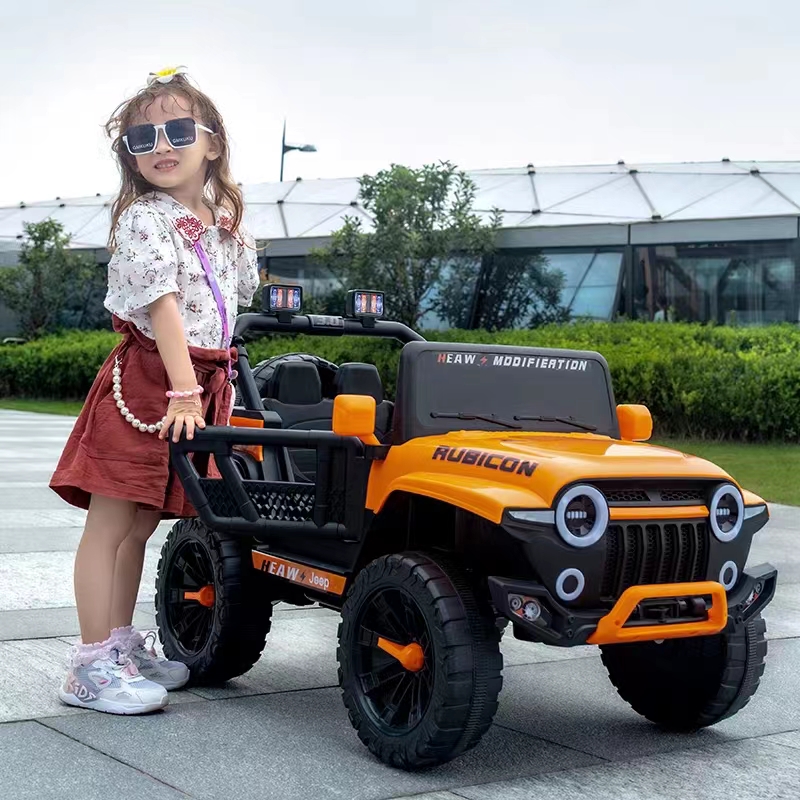 Small cars for kids 12 years old a chip on electric 12V  remote control 2 seats  four-wheel ride on car kids